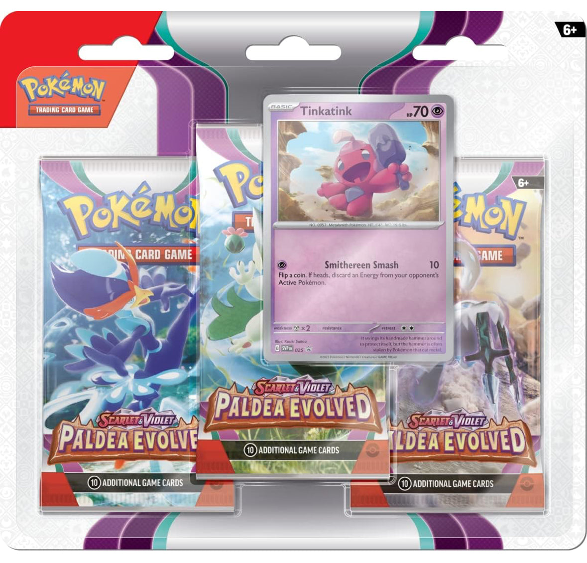 Pokémon TCG: Scarlet & Violet—Paldea Evolved Triple Pack - 3 Boosters & Foil Promo Card (Assorted)