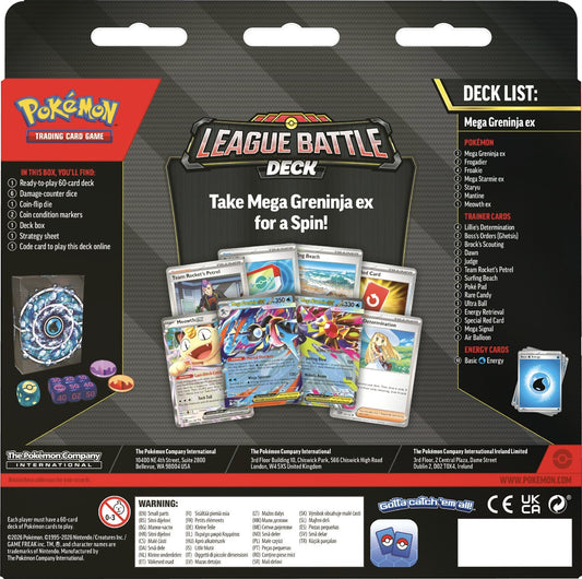 Pokemon TCG: Mega Greninja ex League Battle Deck