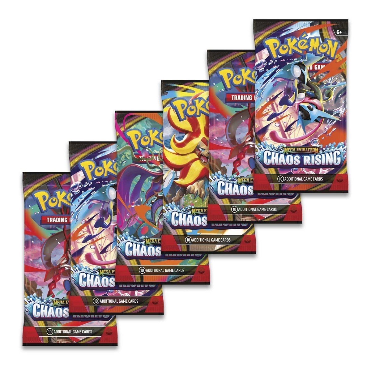 Pokémon TCG: Mega Evolution - Chaos Rising Booster Bundle (6 Packs)