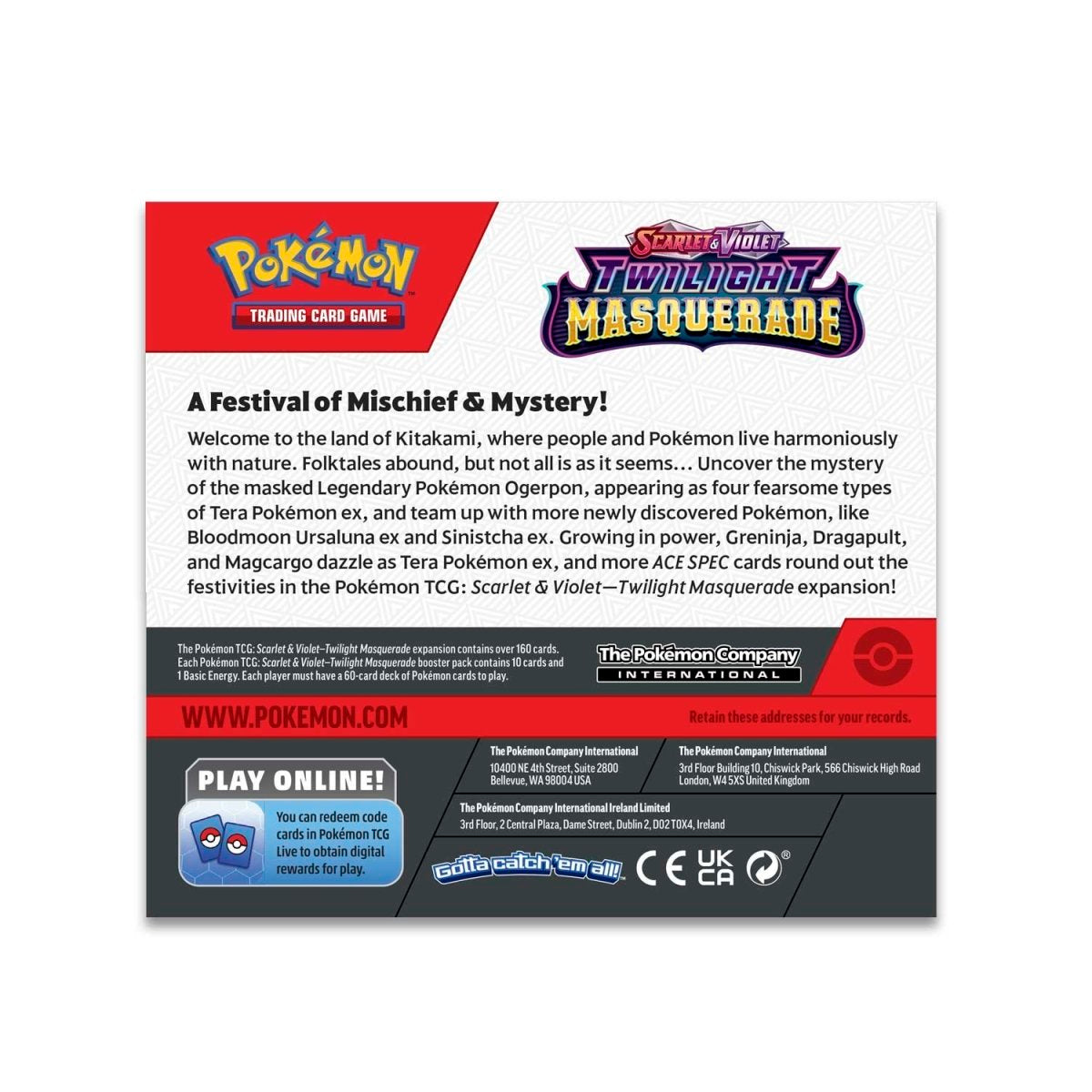 Pokémon TCG: Scarlet & Violet - Twilight Masquerade Booster Box (36 Packs)
