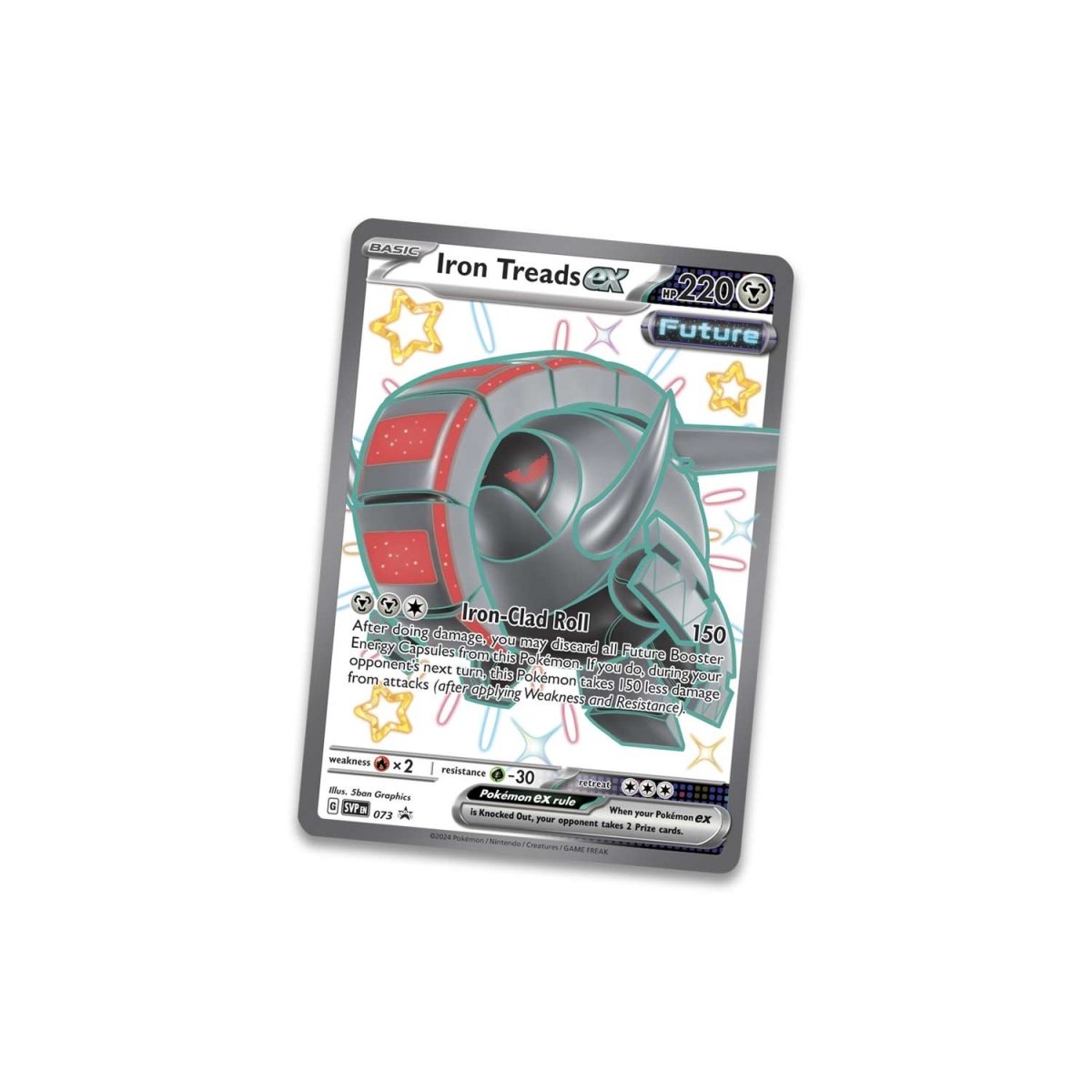 Pokémon TCG: Paldean Fates Booster Tin - Great Tusk/Iron Treads/Charizard
