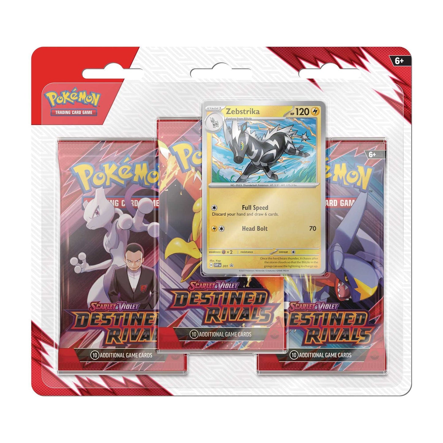 Pokémon TCG: Scarlet & Violet 10 - Destined Rivals - 3-Pack Blister