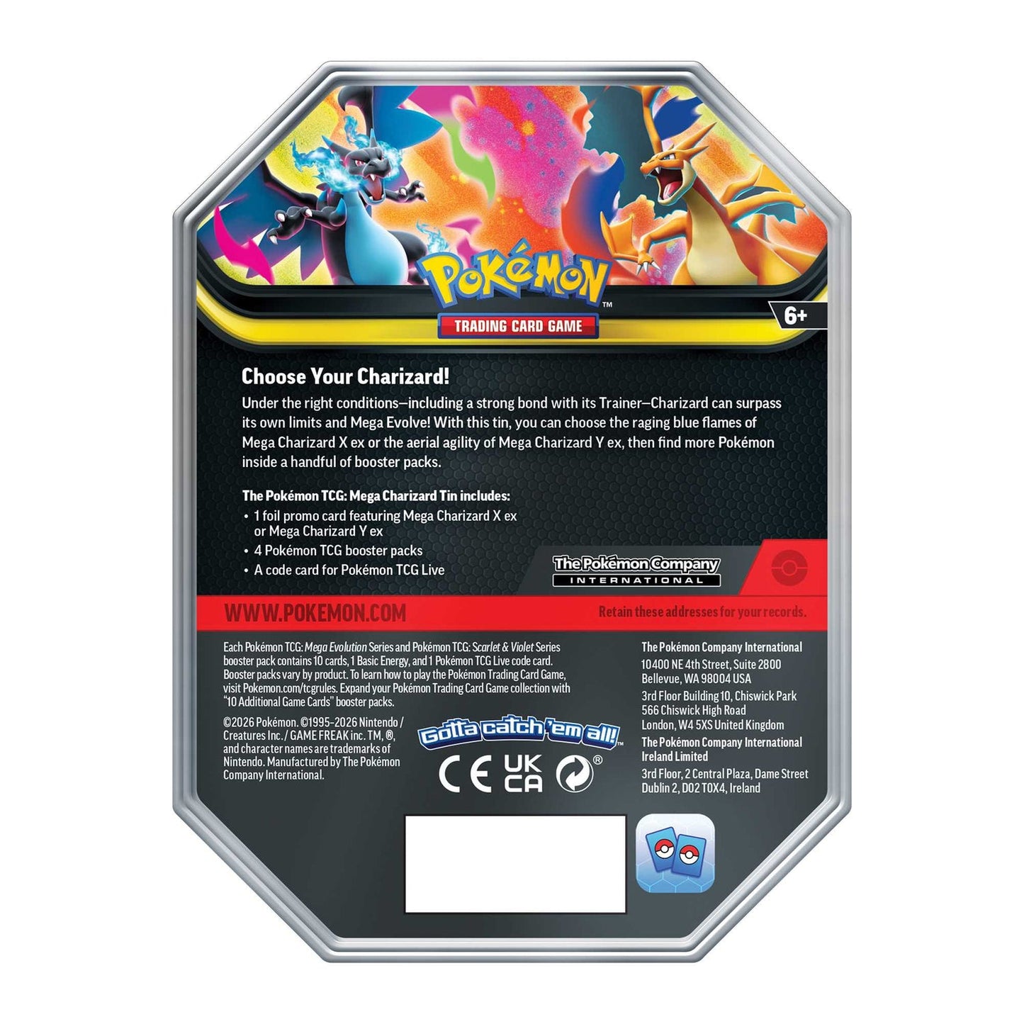 Pokemon TCG: Mega Charizard ex Tin